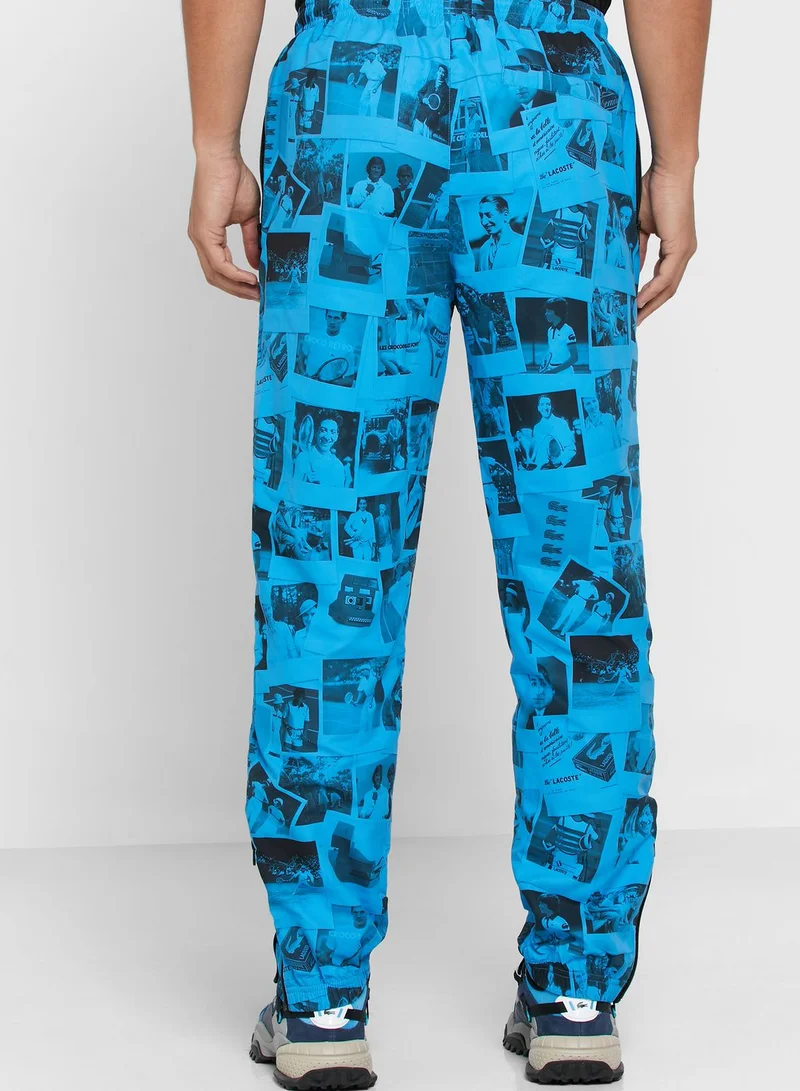 LACOSTE Printed Trackpants