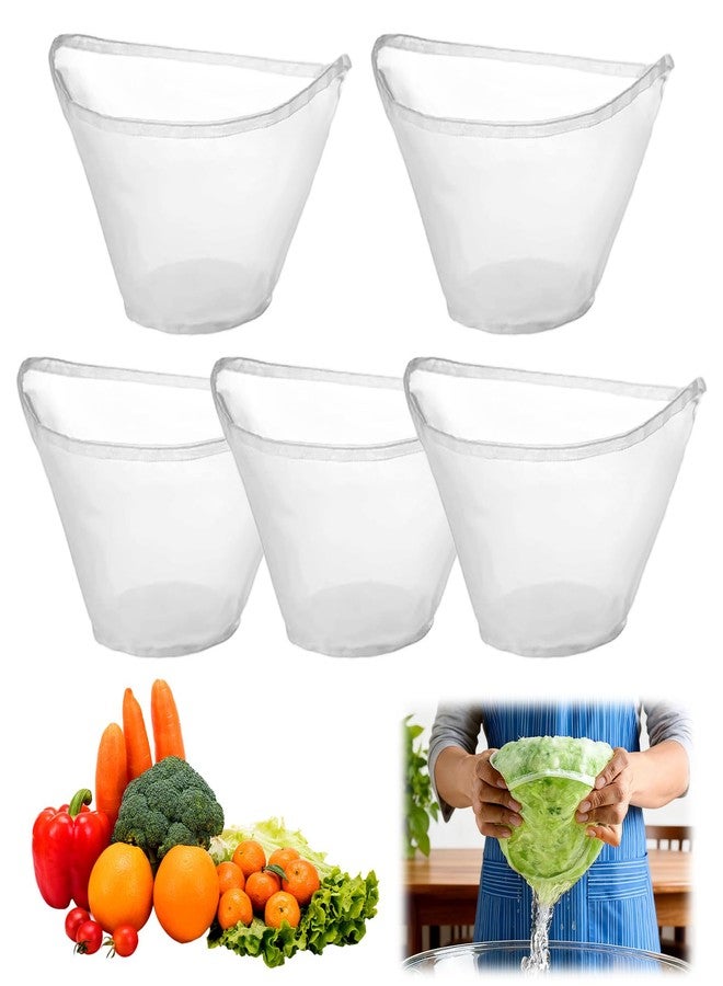 Zelphvt 5 PCS Cheese Cloth Bags for Straining Reusable Nylon Fine Mesh Filter Bags Cheesecloth Bag Nut Milk Bag For Nut Milk, Dumpling Fillings, Juice, Cooking and Cheese Making 15 Inch - Image 1