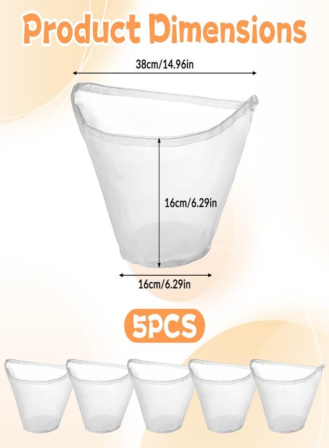 Zelphvt 5 PCS Cheese Cloth Bags for Straining Reusable Nylon Fine Mesh Filter Bags Cheesecloth Bag Nut Milk Bag For Nut Milk, Dumpling Fillings, Juice, Cooking and Cheese Making 15 Inch - Image 2