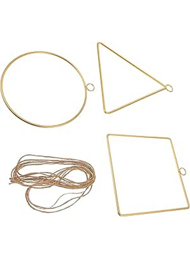 3 مجموعات من إكليل الزهور الحديدي ديكورات إطار إكليل DIY تعليق حائط ديكور المنزل - Image 1
