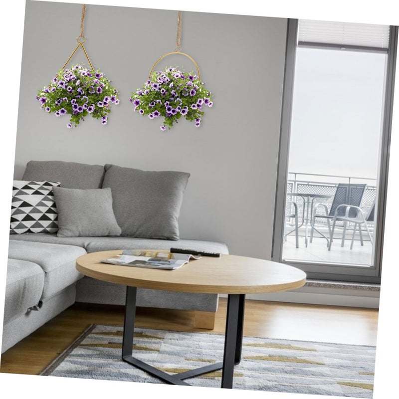 3 مجموعات من إكليل الزهور الحديدي ديكورات إطار إكليل DIY تعليق حائط ديكور المنزل - Image 5