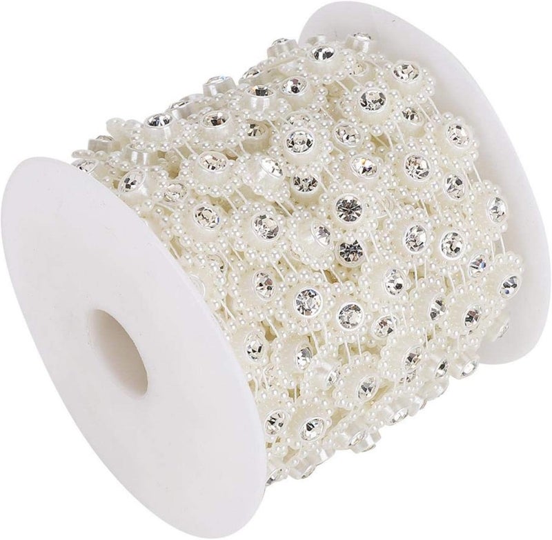 comfrt Faux Pearl String Beads, 10 Meter/roll Crystal Acrylic Bead Chain Beads Garland for DIY Crafts Jewelry Making Wedding Party Decor(Sunflower) - Image 3