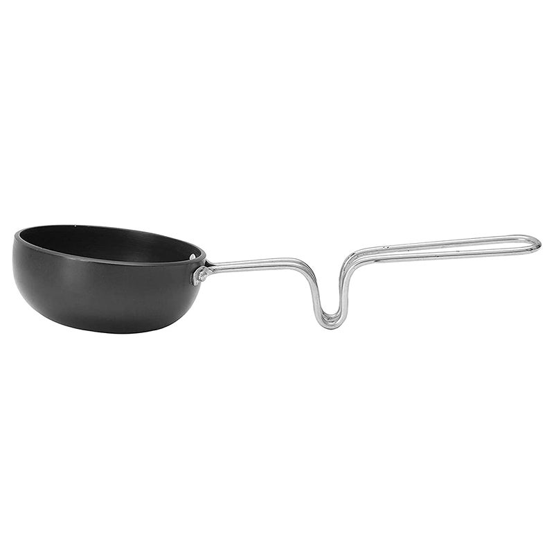KD ZONE - Vagharia Hard Anodized Aluminium Tadka Pan, 100mm, Black - Image 5
