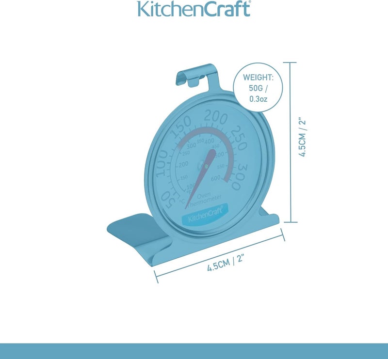 KitchenCraft Oven Thermometer, Stainless Steel Over Thermometer for Fan Oven and Gas Oven, 6.5 x 8 cm, Silver - Image 2