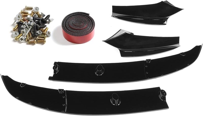 Wivplex F10 Car Front Bumper Splitter Lip Spoiler Bumper Diffuser for BMW 5 Series 535i 528i M Sport (2011-2016) - Glossy Black - Image 1