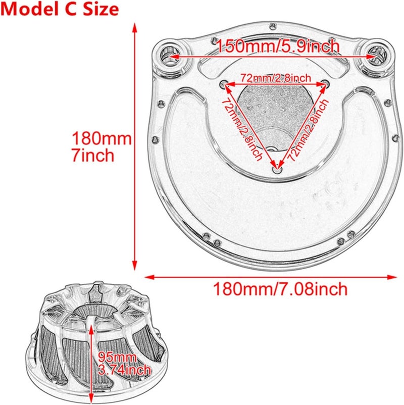 Wivplex CNC Motorcycle Air Filter for Harley Models - Image 3
