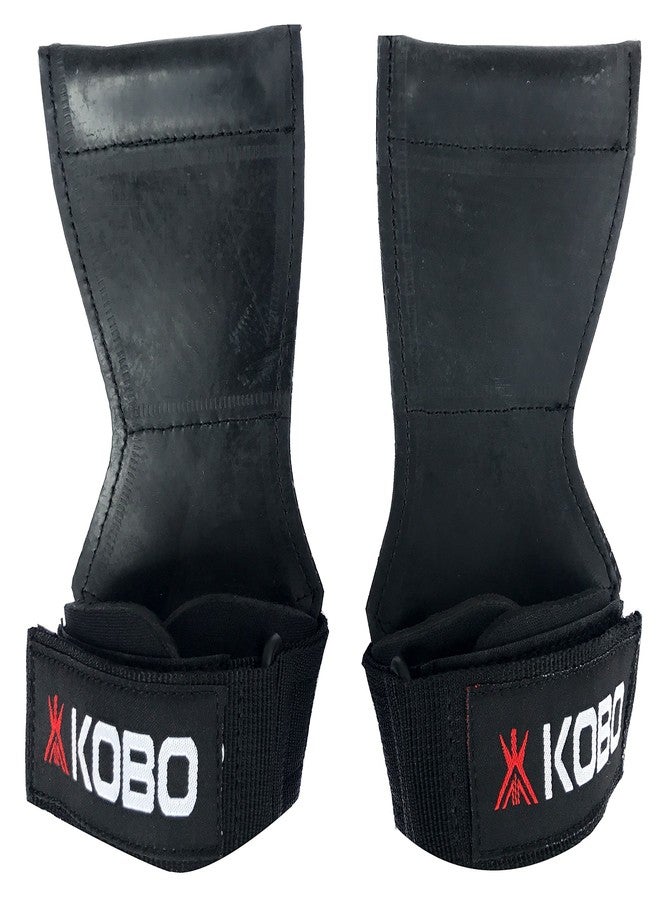 Kobo Exercise Weight Lifting Rubber Grippy Hand Protector Padded for Cross & Functional Training with Wrist Support - Image 1