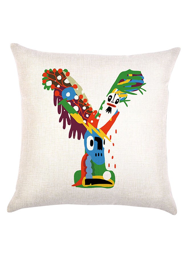 Loquat Happy  Square Pillow Cover cotton_blend Multicolour 