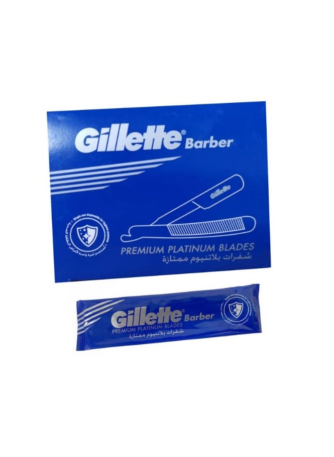 Gillette Gillette Platinum Premium Stainless Straight Edge Razor - 50 Razors  - Image 1