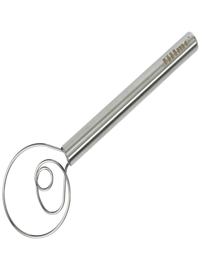 Jillmo Danish Dough Whisk, 12inch Stainless Steel Bread Whisk - Image 1