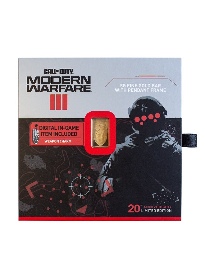 PAMP Suisse Call of Duty: Modern Warfare III 5g 999.9 Fine Gold Bar with Pendant Frame - Image 1