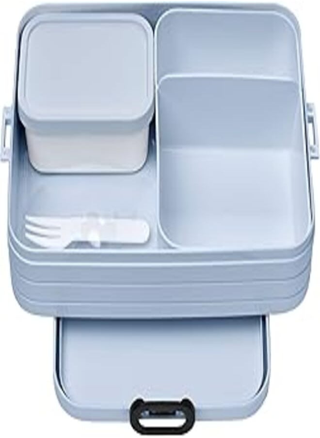 Mepal Mepal – Lunch Box Take a Break large – Nordic Blue – Capacity 1700 ml – Compartment Lunch Box – Ideal for Meal Prep – Sandwich Box - Dishwasher Safe 