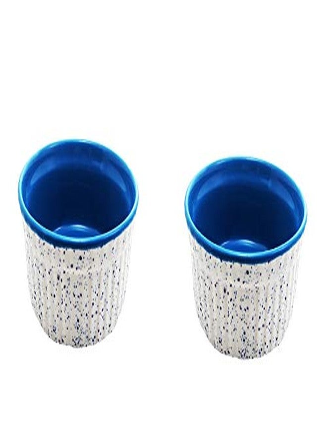 كافيين وعاء صغير مصنوع يدويًا من السيراميك، أزرق لامع وأبيض غير لامع، يحتوي على الكافيين - Image 4