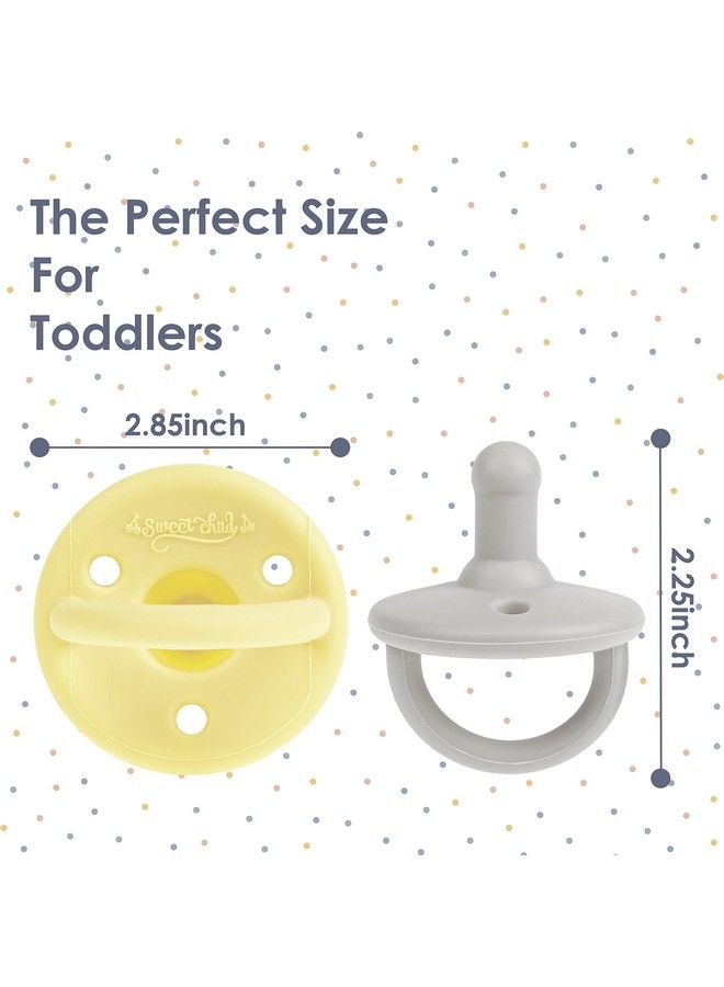 Sweet Child Soothie Pacifiers 0 6 Months Set Of 6 Ultra Light Silicone Binkies With Collapsible Handle & 3 Air Holes For Added Safety Best Newborn Pacifiers For Baby Boys Or Girls - Image 5