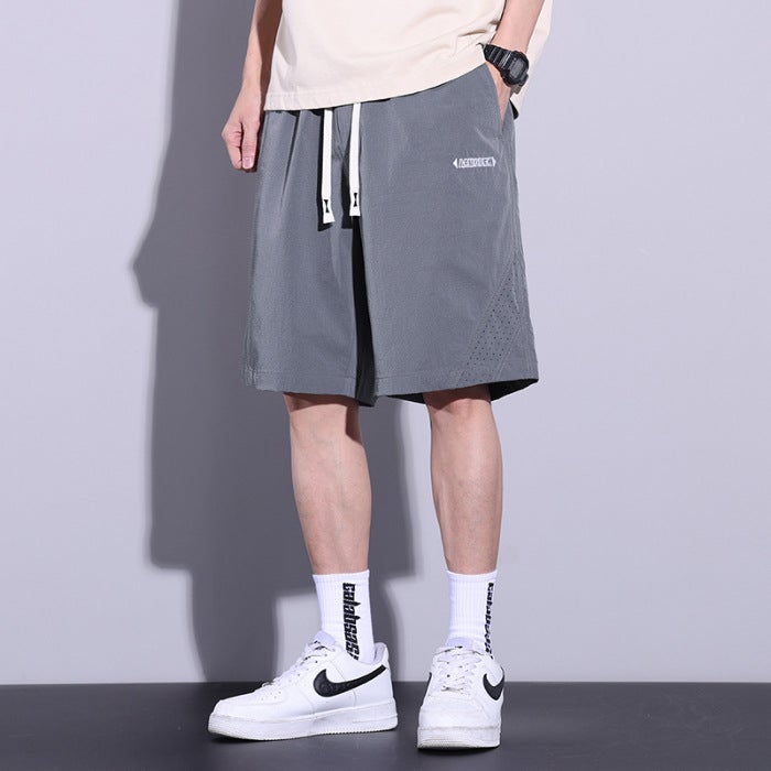 Summer Casual Shorts Boys Summer Thin Loose Beach Breeches Ice Silk Pants Men'S Sports Pants - Image 1