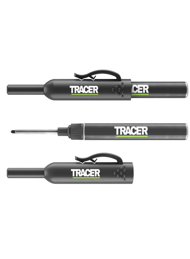 Tracer 40-50mm Long Nib Marker with Holster 2 Pack - Woodworking Tools - Deep Hole Work Pen For Wood, Plastic - Tile and Metal - Extended Nose Marking Pens Deep Nose Marker Carpenter Tools - ALNP2 - Image 1