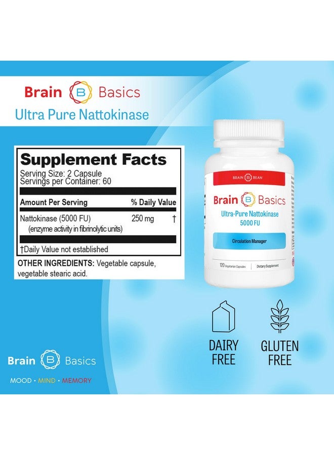 Brain-Bean Brain Basic Ultra Pure Nattokinase 5000 FU Highest Potency Available- 120 Servings  - Image 5