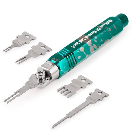 JRready ST5255-05 Pin Extractor Tool Kit Terminal Removal Tool with 5PCS Replacement Tips for Molex Mini-Fit Jr. Micro-Fit 3.0 3P/4P PC Fan, AMP Micro Mate-N-Lok Series Connectors - Image 1