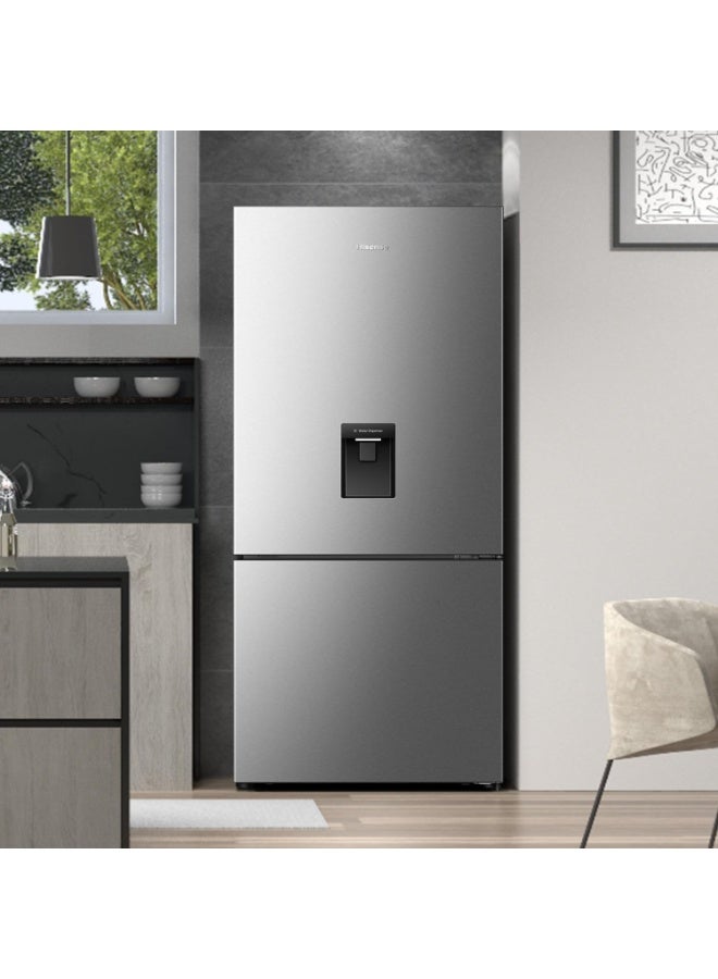 Hisense RB5P504NMI3 - Two Door Bottom-mount 500L Freezer Fridge, Water Dispenser, Super Freeze, Total No Frost, 79.4x69.8x172.5 cm (W/D/H), Silver, 1 Year Full & 10 Years Compressor Warranty RB5P504NMI3 silver - Image 3