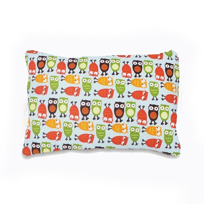 TODDLER PILLOW WITH 100 COTTON REMOVABLE COVER 20 X 15 INCHES CHILDREN PILLOWS BABY PILLOWS HAPPY OWLS