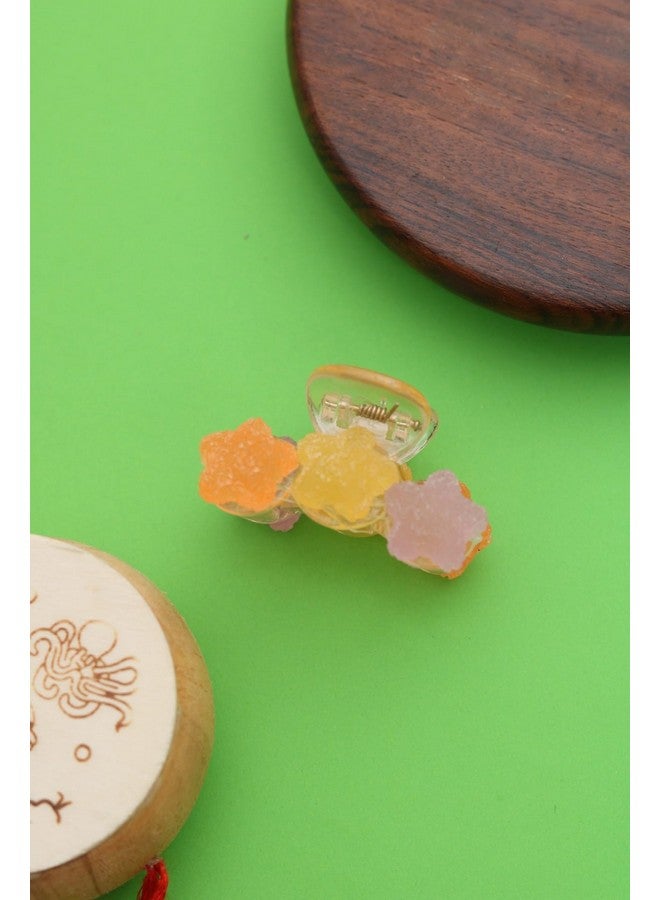 Yellow Bee Shimmering Candy Star Hair Claw Clip - Playful and Charming Pastel Design - Image 1