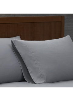 London Fog London Fog – Garment Wash Solid King 6 Piece Sheet and Pillowcase Set – Soft Microfiber Fabric – Grey  - Image 3