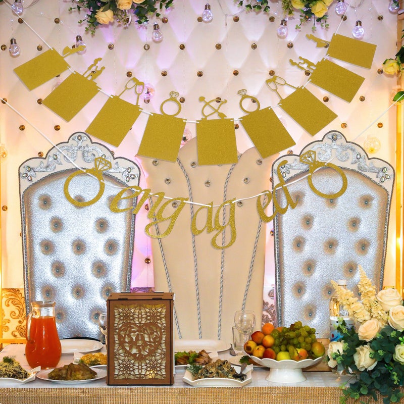 1 Set Hanging Banners Women Party Banner Garland Bunting Banner Engagement Party Decorative Banner Celebration Scenes Hanging Decor - Image 3