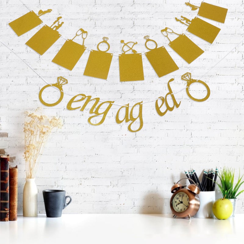 1 Set Hanging Banners Women Party Banner Garland Bunting Banner Engagement Party Decorative Banner Celebration Scenes Hanging Decor - Image 5