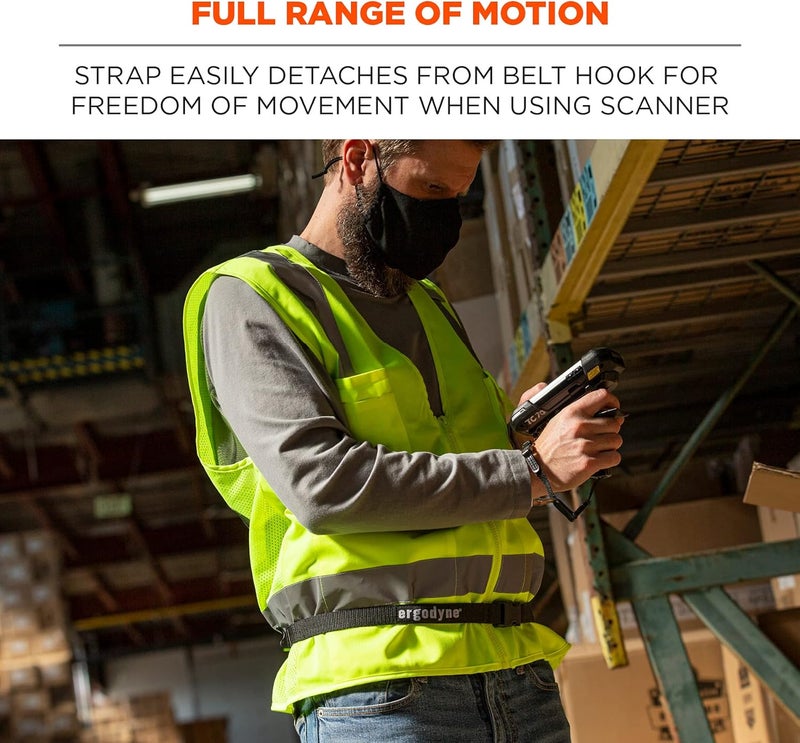 Ergodyne Squids 3135 Barcode Scanner Belt with Hook Includes Carrying Strap for Bar Code Scanners Black Large - Image 5