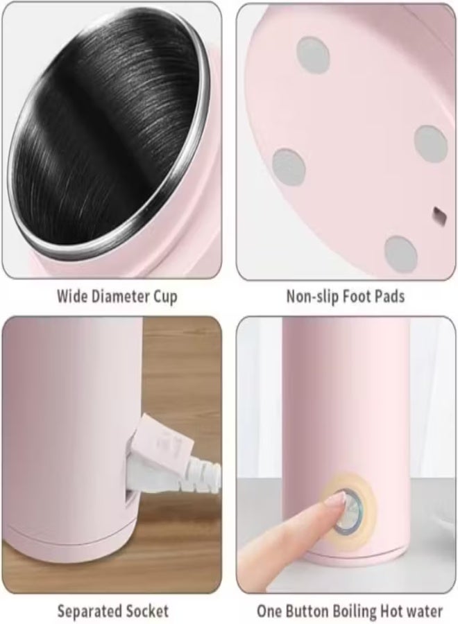 AROAQ Portable Electric Kettle 400ml with Dual Voltage & Rapid Boil System – Lightweight Travel Water Heater with Auto Shut-Off, Leak-Proof Design & Safety Lid – Ideal for Hotels, Office, Camping & Travel - Image 2