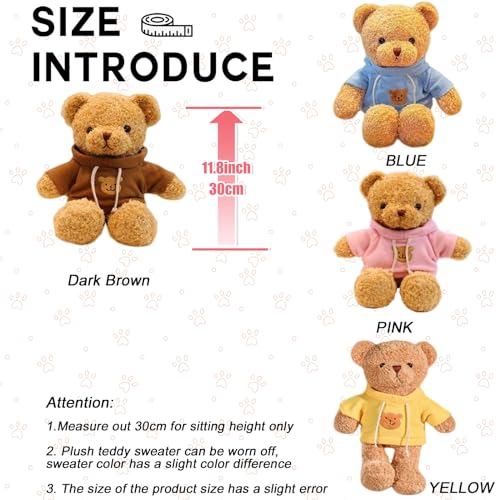 CHELEI2019 118 Teddy Bear Stuffed Animal Cute Teddy Bear with Hoodie Plush Toy for KidsPink - Image 5