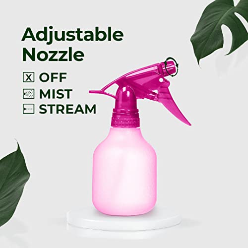 Rayson Empty Spray Bottle Refillable Container, Fine Mist Sprayer Trigger Squirt Bottle for Taming Hair, Hair styling, Watering Plants, Showering Pets (1 Pack, Pink) - Image 3