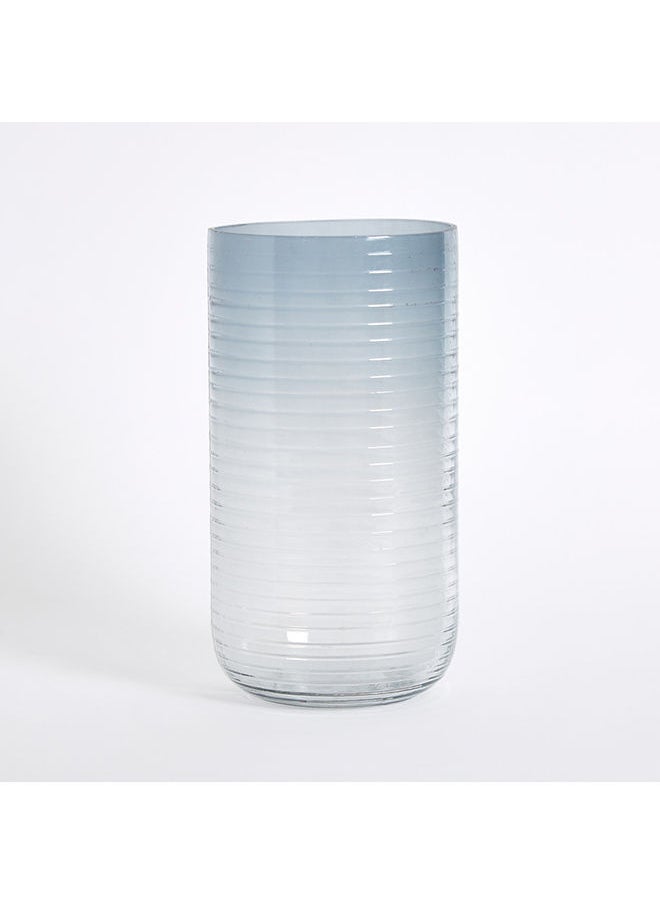 Home Box Ombre Ribbed Big Glass Vase 28.9 x 14.9 x 14.9 cm  - Image 5