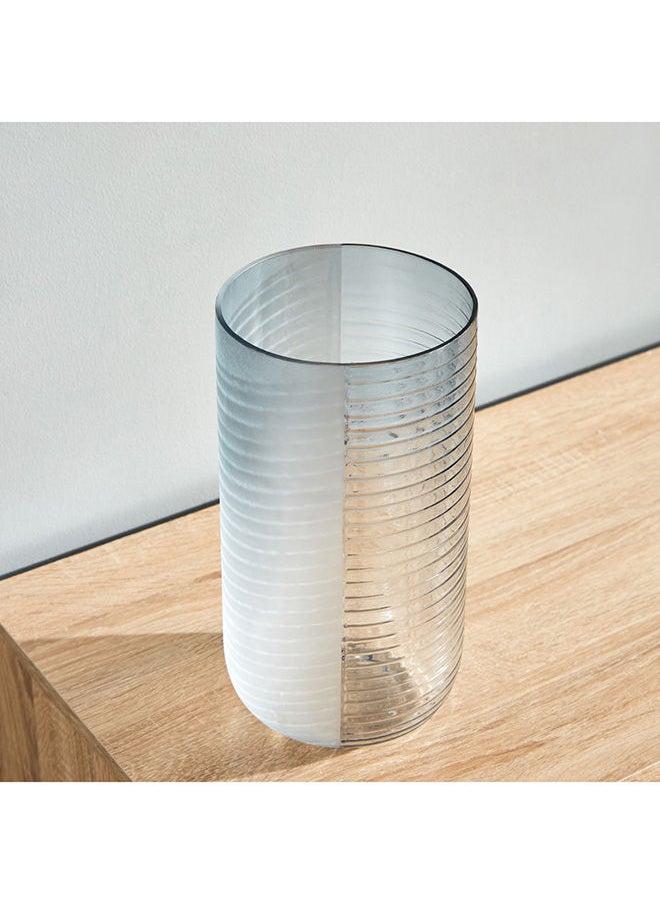 Home Box Ombre Ribbed Big Glass Vase 28.9 x 14.9 x 14.9 cm  - Image 2