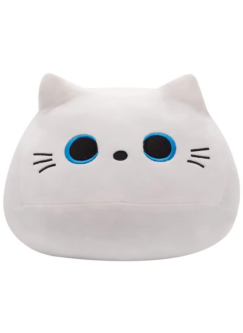 YelaJoy 10'' White Cat Plush Body Pillow, Cute Cat Pillow Soft Baby Plushies for Kids, Cat Stuffed Animals Kawaii Plush Toys Gift for Boys Girls (White, 10 Inch)  - Image 1