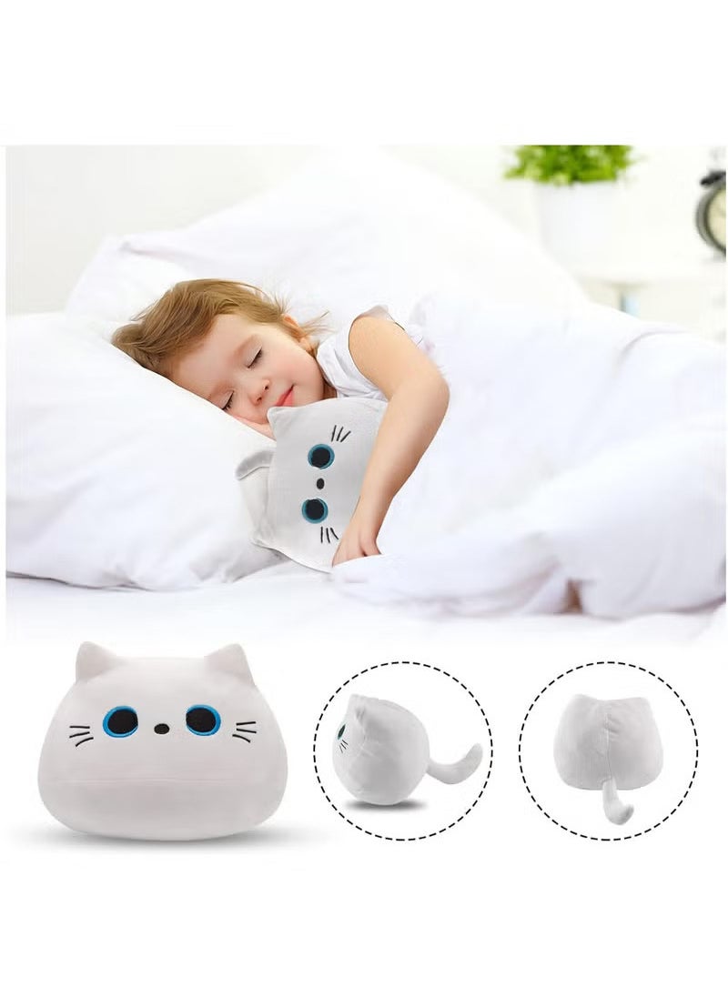 YelaJoy 10'' White Cat Plush Body Pillow, Cute Cat Pillow Soft Baby Plushies for Kids, Cat Stuffed Animals Kawaii Plush Toys Gift for Boys Girls (White, 10 Inch)  - Image 2