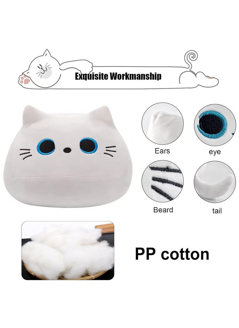 YelaJoy 10'' White Cat Plush Body Pillow, Cute Cat Pillow Soft Baby Plushies for Kids, Cat Stuffed Animals Kawaii Plush Toys Gift for Boys Girls (White, 10 Inch)  - Image 3