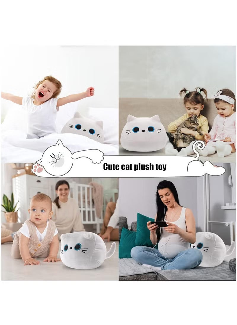 YelaJoy 10'' White Cat Plush Body Pillow, Cute Cat Pillow Soft Baby Plushies for Kids, Cat Stuffed Animals Kawaii Plush Toys Gift for Boys Girls (White, 10 Inch)  - Image 5