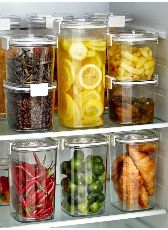 HOMESTAR Electric Vacuum Sealing Container Set Food Fresh Keeping Storage Box Kitchen Refrigerator Organization Kit 4-Piece Multi-Size Set Includes 460ml/700ml/1300ml/1800ml Vacuum Canisters And Electric Air Pump One-Button Vacuum Moisture Proof Anti-Oxidation Freshness Single Exhaust Valve Lock Freshness Silicone Seal Leak Proof Withstand Cold -20℃ Stackable - Image 1