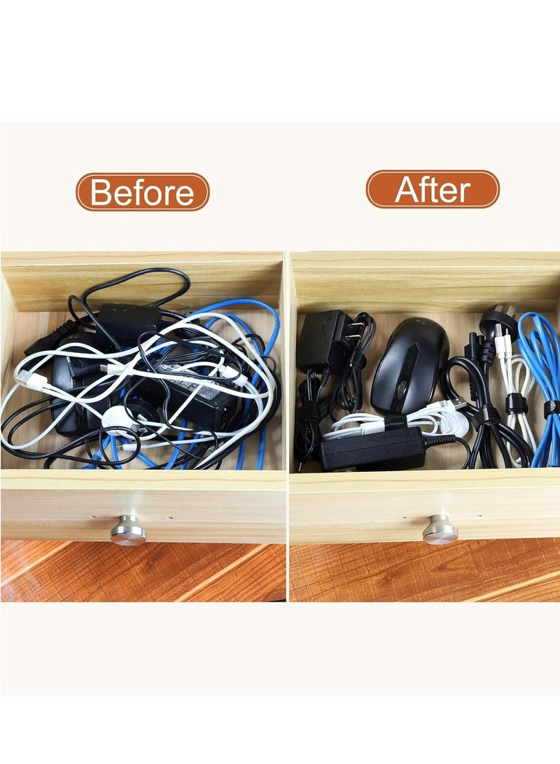 120 قطعة 6 بوصة قابلة لإعادة الاستخدام، منظم أسلاك ورباطات أسلاك قابلة لإعادة الاستخدام، منظم أسلاك، أسود. - Image 3