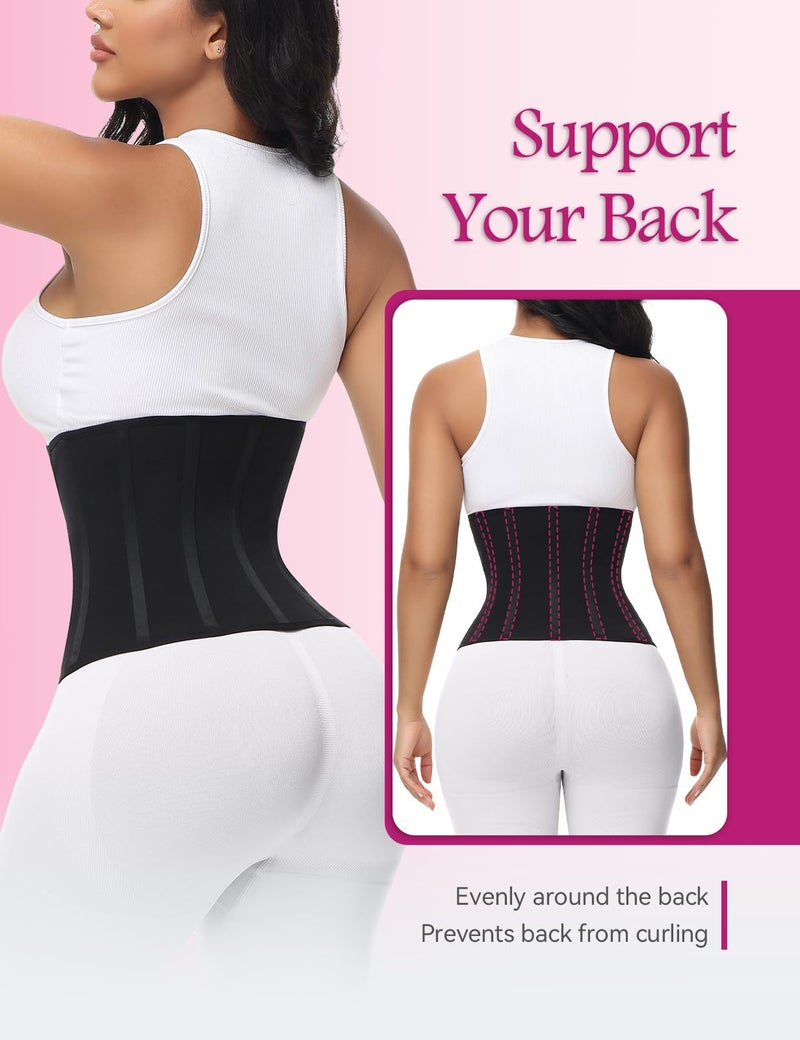 SHAPSHE Short Torso Waist Trainer for Women Corset Waist Cincher Shapewear Tummy Control Workout Snatching Hourglass Body Shaper Mini Small Black - Image 5