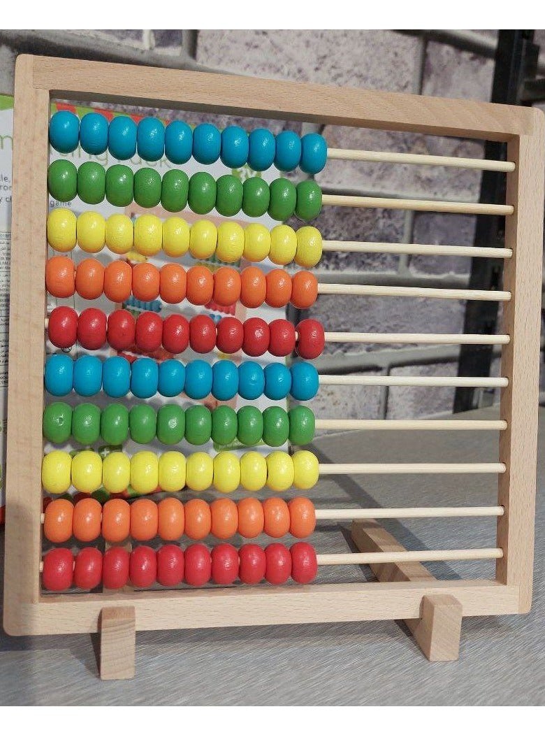 Wooden Abacus: Educational Wooden Bead Abacus Counting Toy - Image 2