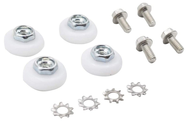 Basco Shower Door عجلات باب الدش باسو 3/4 بوصة بدائل لأبواب الدش المنزلقة، أبيض، ECPPROLLER - Image 1