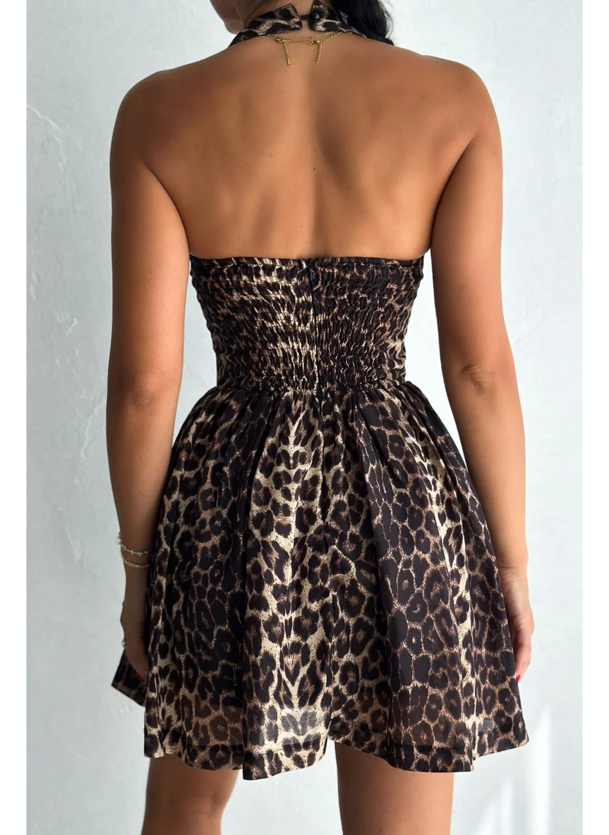 Fiolin Leopard Print Princess Dress
