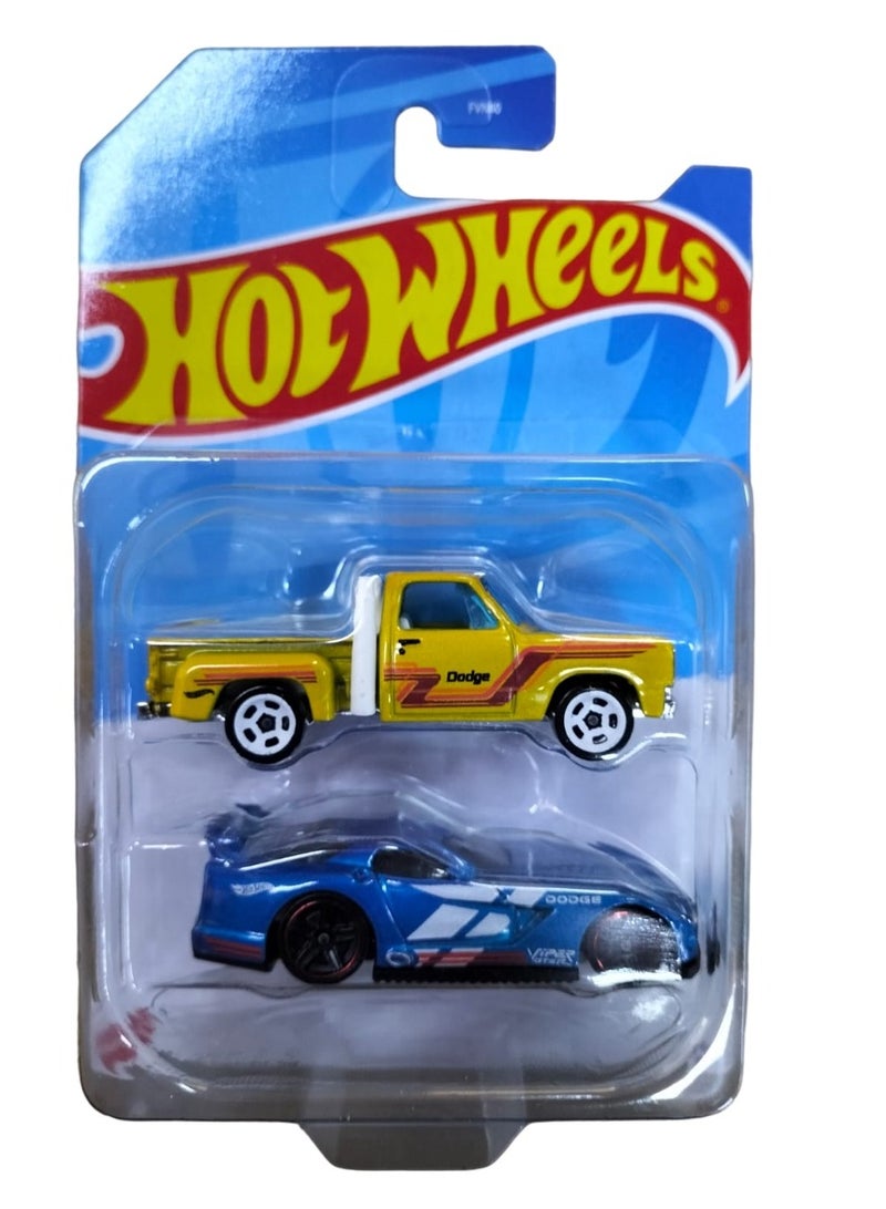 Hot Wheels سيارات هوت ويلز الأساسية - 2 سيارة مصنوعة من المعدن في عبوة واحدة، متنوعة/قد تختلف الأنماط - Image 4