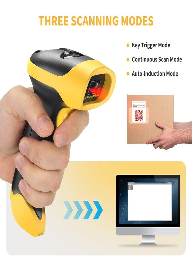 NetumScan Bluetooth Bar Code Scanner, 3 in 1 Automatic Wireless 1D Barcode Scanner Handheld USB CCD Barcode Reader for Store, Warehouse POS, Computer, Tablet, iPhone, iPad, Android - Image 4