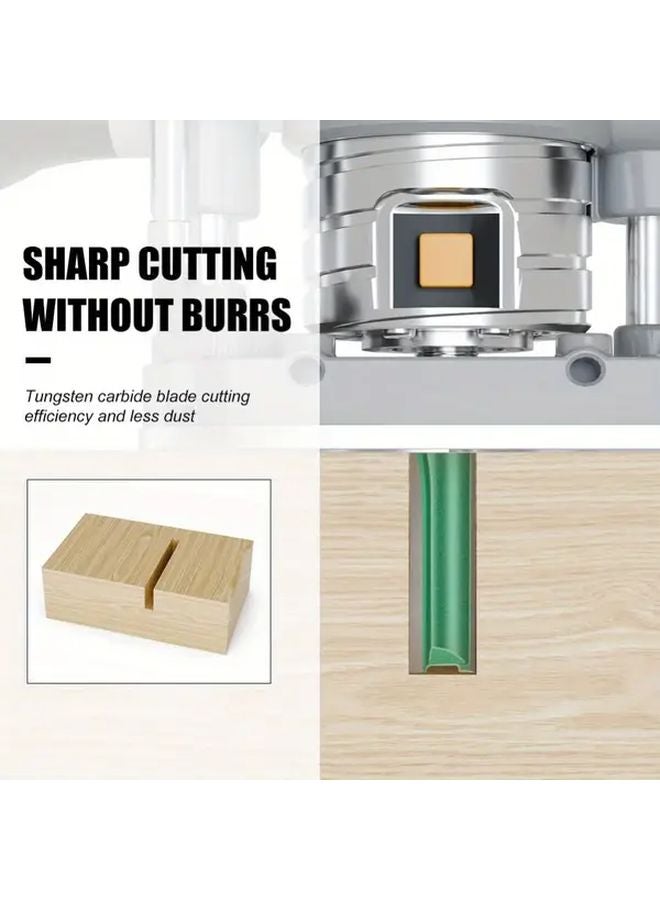 6Pcs 8mm Shank Woodworking Router Bit Set With Multi Size Groove Chamfering Edge Trimming Bits - Image 5
