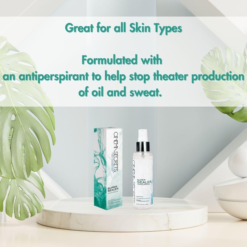 Cinema Secrets Super Sealer Setting Spray - Lightweight Anti-Shine, Oil Control, Sweat-Resistant, Locks Makeup for Long-Wear & High Humidity - Image 4