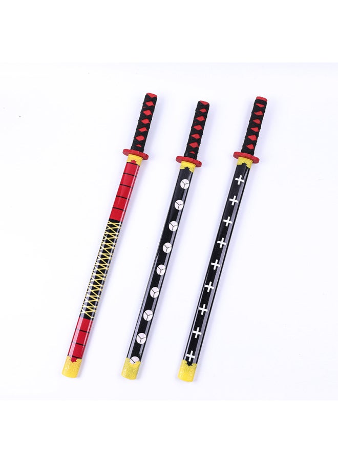 Direct Bamboo Sword Wooden Sword Wooden Sword Model Dragon Sword Warrior Props Model Stall Scenic Spot Wholesale-Color:Wei Ji Guan Dao  - Image 4