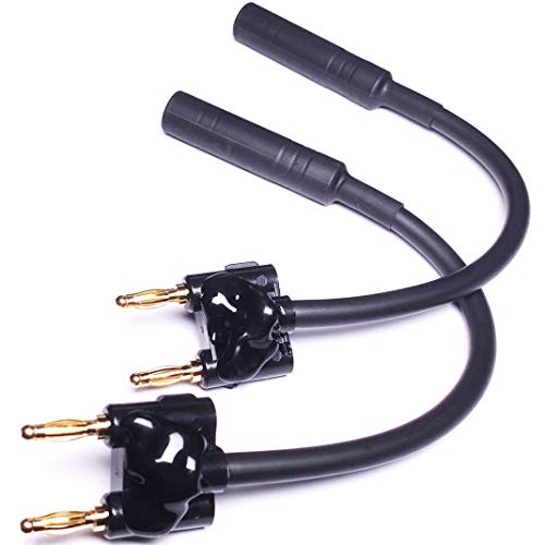 CNCESS CESS-081 Dual Banana Plugs to 1/4 TS Jack Speaker Cable Adapter, 2 Pack - Image 3